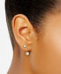 ფოტო #2 პროდუქტის 2-Pc. Set Cubic Zirconia Stud & Leverback Earrings in 18k Gold-Plated Sterling Silver, Created for Macy's