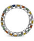 ფოტო #3 პროდუქტის Multi-Sapphire Eternity Band (5 ct. t.w.) in Sterling Silver