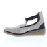 Фото #3 товара Fly London Leda LEDA359FLY-004 Womens Gray Leather Strap Wedges Sandals Shoes 40