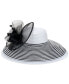 Фото #4 товара Women's Wide Striped-Brim Dressy Hat