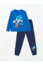 LCW Kids Bisiklet Yaka Sonic Baskılı Uzun Kollu Erkek Çocuk Pijama Takımı