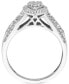 ფოტო #3 პროდუქტის Diamond Teardrop Cluster Ring (1/2 ct. t.w.) in 14k White Gold