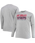Фото #1 товара Men's Big and Tall Heathered Gray New England Patriots Practice Long Sleeve T-shirt