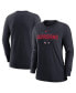 ფოტო #1 პროდუქტის Women's Navy Cleveland Guardians Authentic Collection Legend Performance Long Sleeve T-shirt