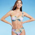 Фото #1 товара Women's Lightly Lined Twist-Front Bralette Bikini Top - Shade & Shore Palm