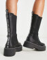 Steve Madden Vivianne mid calf boots in black leather