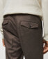 Men's Pleat Detail Wool Pants