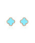 Серьги The Lovery Turquoise Diamond Clover