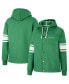 Women's Green Oregon Ducks Mia Striped Full-Snap Hoodie Jacket