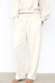 STRAIGHT-LEG PLUSH TROUSERS