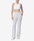 Фото #3 товара Women's Full Length Hacci Wide Leg Pants