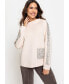 ფოტო #1 პროდუქტის Women's Long Sleeve Studded Funnel Neck Jersey Top