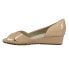 Фото #3 товара Easy Spirit Bernie Wedge Womens Beige Casual Sandals E-BERNIE-101