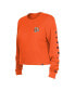 ფოტო #3 პროდუქტის Women's Orange Cincinnati Bengals Thermal Crop Long Sleeve T-shirt