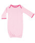 Пижама Luvable Friends Baby Girl Cotton Gowns, Pink Floral