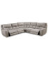 Фото #3 товара CLOSEOUT! Terrine 5-Pc. Fabric Sectional with 3 Power Motion Recliners, Created for Macy's
