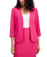 Petite Stretch-Crepe Collarless Open-Front Jacket