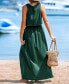 Фото #2 товара Women's Green Sleeveless Maxi Beach Dress