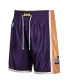 Фото #3 товара Men's Kobe Bryant Gold-Tone and Purple Los Angeles Lakers Authentic Reversible Shorts
