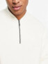 Фото #4 товара ASOS DESIGN heavyweight oversized sweatshirt with zip detail in off white