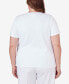 ფოტო #2 პროდუქტის Plus Size All American Butterfly Heat Seat Short Sleeve Top