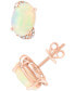 ფოტო #1 პროდუქტის EFFY® Ethiopian Opal (2-3/4 ct. t.w.) & Diamond (1/10 ct. t.w.) Earrings in 14k Rose Gold