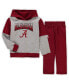 ფოტო #4 პროდუქტის Little Boys Gray, Crimson Alabama Crimson Tide Sideline Hoodie and Pants Set