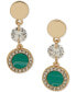 ფოტო #1 პროდუქტის Gold-Tone Cubic Zirconia & Pavé Color Inlay Double Drop Earrings