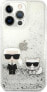 Karl Lagerfeld Etui Karl Lagerfeld KLHCP13LGKCS Apple iPhone 13 Pro srebrny/silver hardcase Liquid Glitter Karl&Choupette