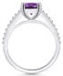 ფოტო #3 პროდუქტის Amethyst (2-1/2 ct. t.w.) and Diamond (1/4 ct. t.w.) Ring in 14K White Gold