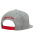 ფოტო #2 პროდუქტის Men's Heather Gray Houston Rockets Hardwood Classics 2.0 Snapback Hat
