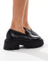 schuh Lennox chunky loafers in black leather