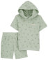 Фото #2 товара Toddler 2-Piece French Terry Dino Print Set 4T