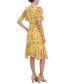 Women's Floral Chiffon Split-Sleeve Dress