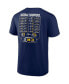 Фото #4 товара Men's Navy Michigan Wolverines College Football Playoff 2023 National Champions Schedule T-shirt