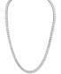 ფოტო #1 პროდუქტის Cubic Zirconia 24" Tennis Necklace in Sterling Silver, Created for Macy's