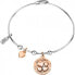 Steel bronze bracelet with pendants LPS05ARR38
