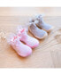 Baby Girls First Walk Sock Shoes Lace trim - Tull Trim Pink