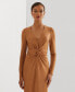 Women's Twisted Metallic Jersey Gown