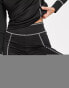 Threadbare Ski base layer high neck long sleeve top and leggings set in black