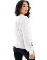 Фото #4 товара ASOS DESIGN long sleeve blouse with pocket detail in ivory