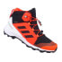 Фото #2 товара Мужские кроссовки спортивные треккинговые оранжевые текстильные высокие демисезонные Adidas Terrex Mid Gtx K