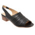 Фото #2 товара Trotters Nina T2225-001 Womens Black Wide Leather Heeled Sandals Shoes 6