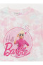 Kids Bisiklet Yaka Barbie Baskılı Kısa Kollu Kız Çocuk Tişört