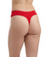 Фото #4 товара Women's 3-Stripes Wide-Side Thong Underwear 4A1H63