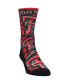 Men's and Women's Socks Texas Tech Red Raiders Allover Logo and Paint Crew Socks
