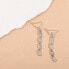 Long silver earrings with zircons Futura RZFU25