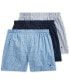 Фото #1 товара Men's 3-Pack Big & Tall Woven Boxers