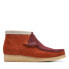 Фото #2 товара Clarks Wallabee Boot 26168830 Mens Orange Suede Lace Up Chukkas Boots