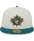 Men's Cream Toronto Blue Jays Chrome Evergreen 59FIFTY Fitted Hat